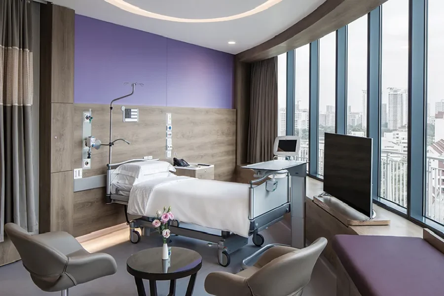 Salah Satu Kamar Inap Pasien di Farrer Park Hospital